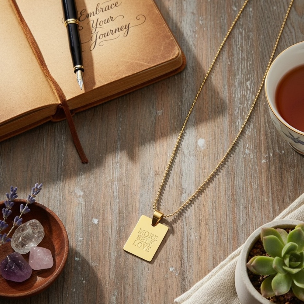 More Self Love Gold Pendant Necklace